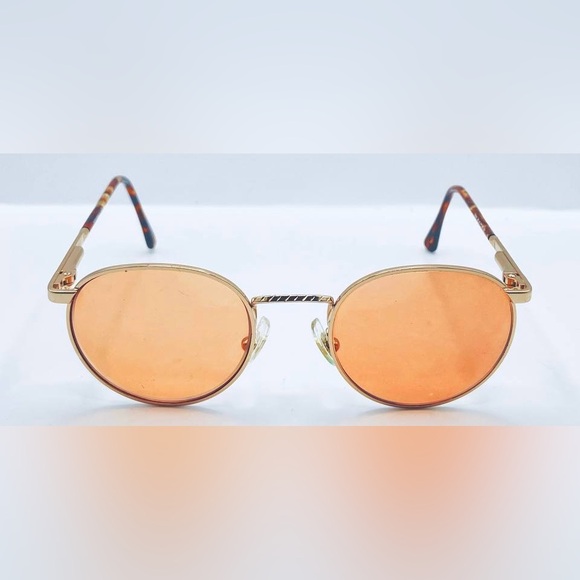 Vintage Viennaline Tortoise Gold Round Sunglasses Frames Only - Picture 3 of 8